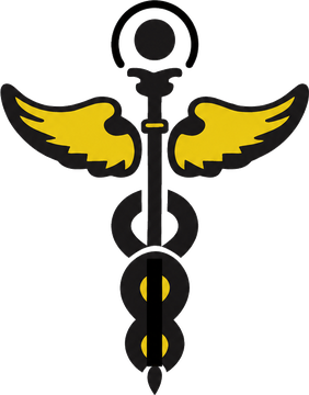 JRW Medical Supply winged caduceus logo